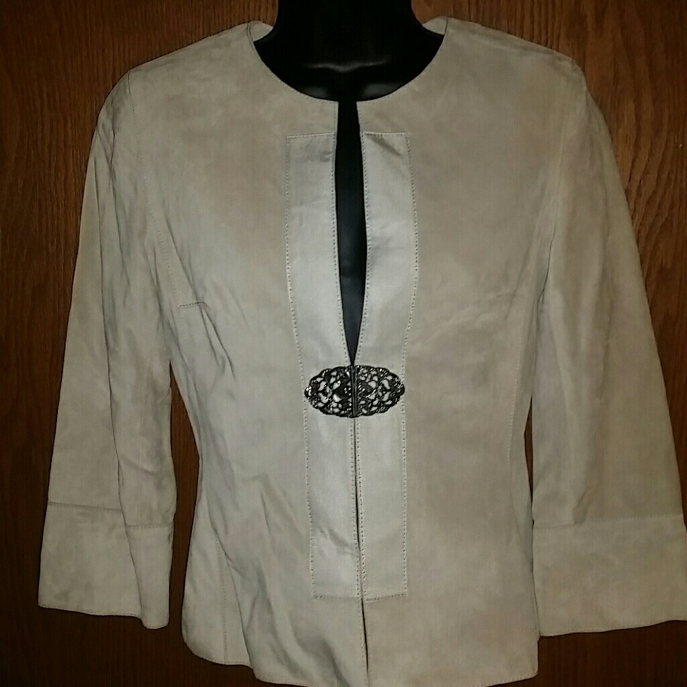 Elie Tahari Genuine Suede Jacket